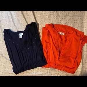 2 Motherhood Maternity Blouses